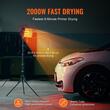 Lampa cu infrarosu cu trepied pentru uscare vopsea, 2000 W, suprafata coacere 0.33 mp, Inaltime reglabila 740-1970 mm