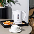 Fierbator electric cordless, capacitate 0.8 l, putere 850 W, cana gradata, Baza pivotanta 360 grade