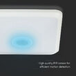 Plafoniera led cu senzor de miscare, Patrata, 12 W, IP20, 1100 lm, culoare lumina 3 in 1, 250 x 250 mm