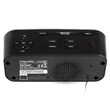 Radio FM, Afișaj LCD, ceas cu alarma dubla, sleep timer, amanare alarma, 20 posturi memorate