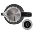 Fierbator electric cu termometru, Inox, capacitate 1.7 l, putere 2200 W, Negru
