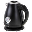 Fierbator electric cu termometru, Inox, capacitate 1.7 l, putere 2200 W, Negru