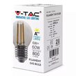 Bec led cu filament, forma G45, E27, putere 6W, 4000K Alb neutru