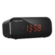 Radio FM, Afișaj LCD, ceas cu alarma dubla, sleep timer, amanare alarma, 20 posturi memorate