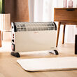 Convector electric Alb, Termostat, 3 trepte de putere 750 / 1250 / 2000 W, Lungime cablu de alimentare 150 cm