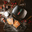 Sandwich-maker multifunctional, 800 W, 5 x Placi Antiaderente ceramice, carcasa Inox