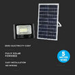 Proiector led cu incarcare solara 35W, 6000K, 2450 lm, telecomanda, 325 x 85 x 280 mm