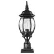 Set 2 Felinare pentru gradina cu senzor de lumina inclus, Retro Aluminiu/Sticla, E27, max 100 W, 220 x 220 x 575 mm, fara bec, IP45