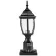 Felinar pentru gradina cu senzor de lumina inclus, Retro Aluminiu/Sticla, E27, max 100 W, 165 x 165 x 440 mm, fara bec, IP45
