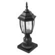 Felinar pentru gradina cu senzor de lumina inclus, Retro Aluminiu/Sticla, E27, max 100 W, 165 x 165 x 440 mm, fara bec, IP45