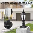 Felinar pentru gradina cu senzor de lumina inclus, Retro Aluminiu/Sticla, E27, max 100 W, 165 x 165 x 440 mm, fara bec, IP45