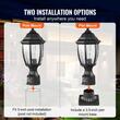 Felinar pentru gradina cu senzor de lumina inclus, Retro Aluminiu/Sticla, E27, max 100 W, 165 x 165 x 440 mm, fara bec, IP45