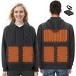Hanorac cu 5 x zone incalzire pentru corp, Unisex, Marimea XL, Negru, Baterie externa 8000mAh, 3 niveluri de temperatura reglabile