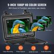 Camera inspectie endoscop pentru instalatii sanitare, Full HD 1080P, 9 inch, Lungime cablu sarpe 30 m, Capacitate baterie 4500mAh, Lumina LED, Card SD