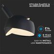 Pendul tavan, E14, fara bec, Negru, Plastic/Aluminiu, 180 x 100 x 1200 mm