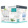 Fierbator electric cordless, Capacitate 1 l, putere 1630 W, cana gradata, Alb