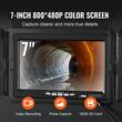 Camera inspectie endoscop pentru instalatii sanitare, 7 inch, Lungime cablu sarpe 50 m, Capacitate baterie 4500mAh, Unghi vizualizare 120°, Lumina LED, Card SD