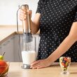 Blender de mana Brown 4 IN 1, putere 1200W, 2 viteze, cutite inox