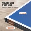 Masa tenis 2740x1525x760 mm, Pliabila, 8 x roti, Interior, fileu inclus, grosime 25 mm