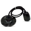 Pendul de tavan, Portelan, fara bec, E27, 47 x 64 x 680 mm, Negru