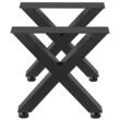 Set 2 picioare pentru mese, Vivatechnix X Otel, dimensiune 72x60 cm, max 1000 kg