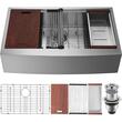 Chiuveta Inox, Protectie anti-stropire, dimensiune 914.4x558.8x228.6 mm, Accesorii incluse