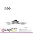 Lustra led 30 W, 1800 lm, Negru, Lumina neutra 4000K, 180-240 V, dimensiune 130x650 mm