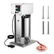 Masina electrica de umplut carnati, Profesionala, Inox, 4 x Tuburi, 200 W, control viteza, Capacitate 12 l