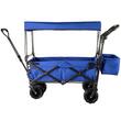 Carucior pliabil pentru gradina, camping, 98.5x54.3x98.5 cm, Capacitate 100 kg, Otel/Nylon, Albastru