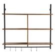Raft metalic cu 3 x polite incluse din lemn, Vivatechnix Industrial, 1050 x 240 x 965 mm