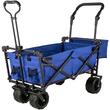 Carucior pliabil pentru gradina, camping, 98.5x54.3x98.5 cm, Capacitate 100 kg, Otel/Nylon, Albastru
