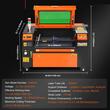 Masina de gravat cu laser, 60 W, zona lucru 41 x 61 cm, Compatibilă cu LightBurn, CorelDRAW, AutoCAD, Windows, Mac OS, Linux