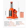 Cric hidraulic tip butelie, 12 tone, Inaltime 152-272 mm, brat lung