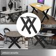 Set 2 picioare pentru mese, Vivatechnix X Otel, dimensiune 72x60 cm, max 1000 kg