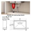 Chiuveta Inox, Protectie anti-stropire, dimensiune 762x558.8x228.6 mm, Accesorii incluse