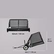 Masina pentru maturat gazon, atasabila ATV sau tractoras, Latime de lucru 132 cm, cos colectare 736 l, Inaltime reglabila
