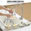 Feliator multifunctional profesional pentru cartofi, 4 x lame, Aluminiu/Inox, Vertical