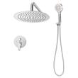 Set de dus, Montaj incastrat, Inox, Argintiu, Cap dus rotund 250 mm, Dimensiune 530 x 245 x 145 mm