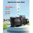 Pompa pentru piscine supraterana, Filtru detasabil, Debit 14000 l/h, Inaltime max 12 m, putere 550 W, IPX5