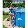 Scara pentru piscine supraterana, Otel, 4 trepte, max 136 kg, 1045 x 795 x 1620 mm