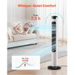 Ventilator turn, Oscilatie 50 grade, 3 x viteze, temporizare 12 ore, 37 dB, Alb, 50 W, Telecomanda