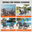 Set 2 scaune pliabile pentru gradina, Gri, 800 × 755 × 915 mm, material HDPE, WaterProof, max 200 kg