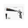 Pistol de curatare cu aer comprimat cu duza rotativa Vortex 100 ml/min, 6-9.2 bar, 3 x conectori, Perie