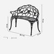 Banca pentru gradina, Metal, 57 x 99 x 79 cm, 2 persoane, max 218 kg