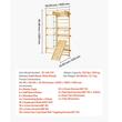 Structura de catarat multifunctionala 8 in 1, fixare pe perete, max 100 kg, Inaltime 2400 mm, latime 1500 mm, Lemn masiv
