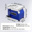 Roata de olarit electrica,  Diametru platan 28 cm, pedala, 450 W, viteza 60-300 rpm, Albastra, bazin detasabil, motor fara perii, Kit accesorii