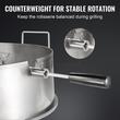 Rotisor electric cu suport 59 cm pentru gratar, putere 9 W, 4 rpm, capacitate 12 kg, Otel Inoxidabil