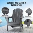 Set 2 scaune pliabile pentru gradina, Gri, 800 × 755 × 915 mm, material HDPE, WaterProof, max 200 kg