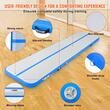 Saltea gonflabila pentru antrenament,Fitness, Yoga,gimnastica, Pompa inclusa, Lungime 4 m, Geanta transport, Albastru/Alb