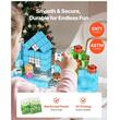 Set constructie Blocuri magnetice 150 buc, Castel Glaciar, structura 3D, Geanta depozitare